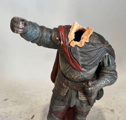 Grand condottiere en terre cuite.
H.: 80...