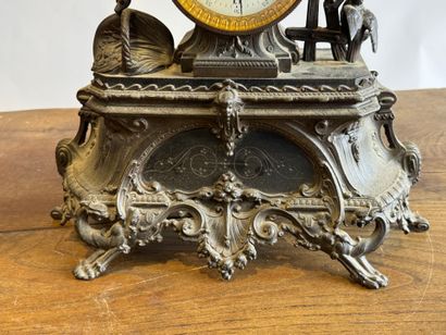 Regula and black marble clock decorated with...