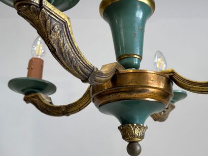 Lustre années 30 à quatre bras de lumière...