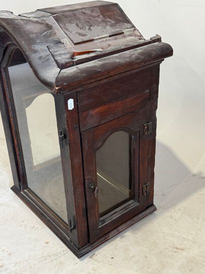 Oak comtoise top, glass on all sides, can...