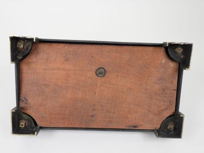 Encrier de bureau rectangulaire en bronze...