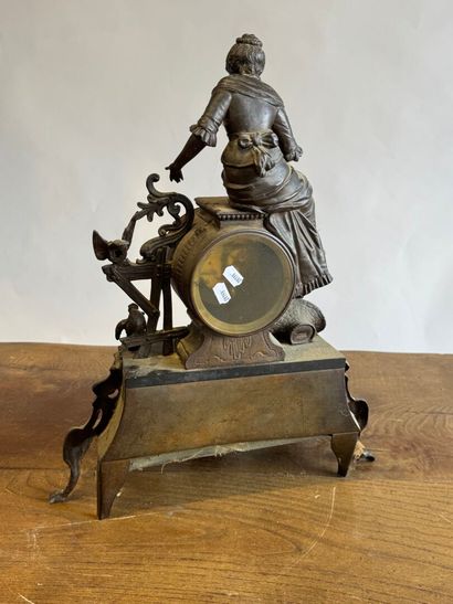 Regula and black marble clock decorated with...