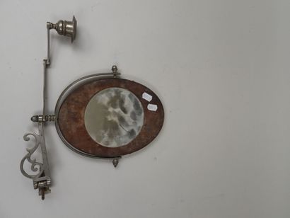 Miroir de salle de bain en applique en métal...
