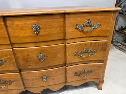 Cherry wood chest of drawers with three drawers...