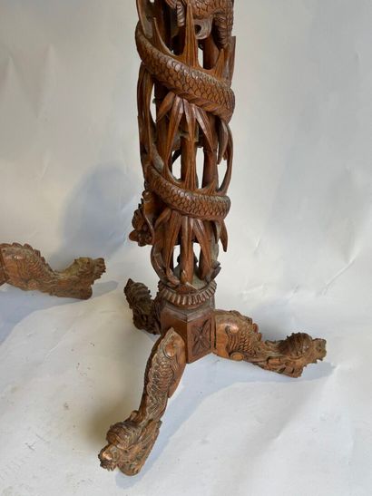 ASIA, 20th century.
Pair of octagonal tripod...