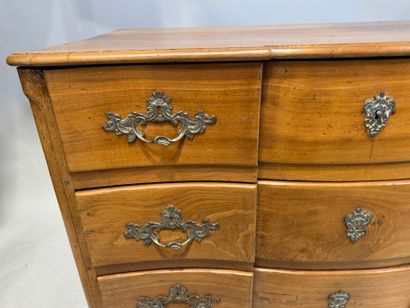 Cherry wood chest of drawers with three drawers...