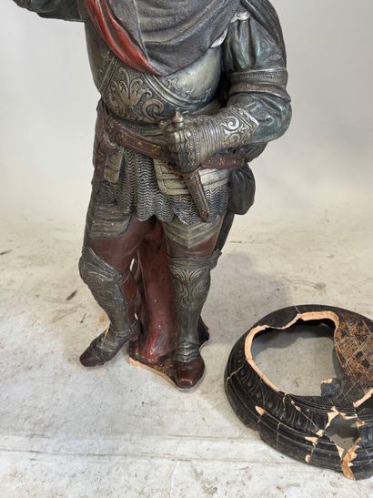 Grand condottiere en terre cuite.
H.: 80...