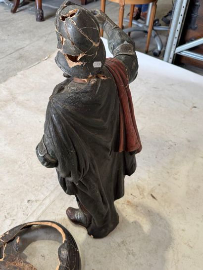 Grand condottiere en terre cuite.
H.: 80...