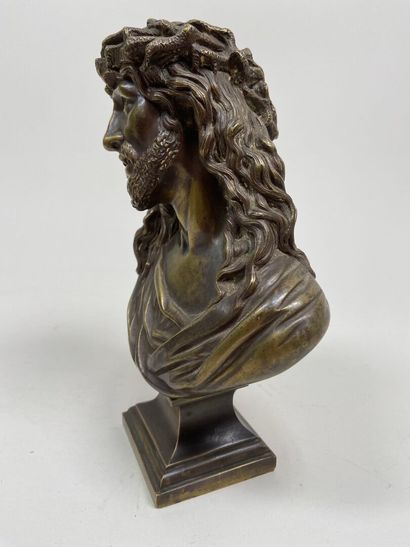 École française XIXe.
Buste du Christ à la...