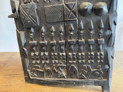 AFRICA, 20th century.
Carved wood door panel...