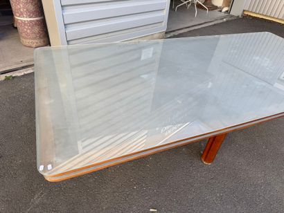 Table rectangulaire en bois et plateau de...