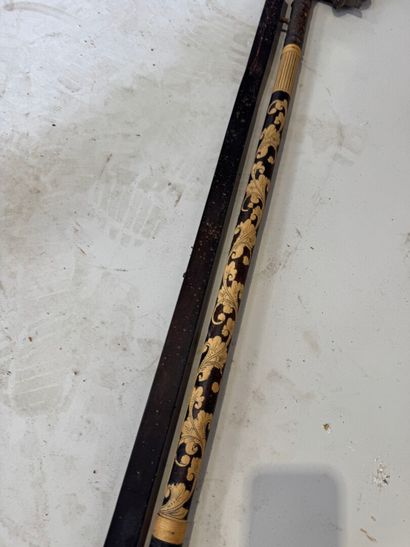 ASIA, 20th century.
Exotic wood curtain rod...