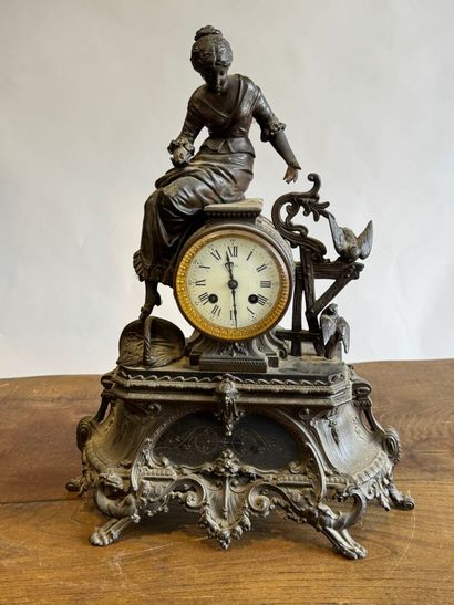 Regula and black marble clock decorated with...
