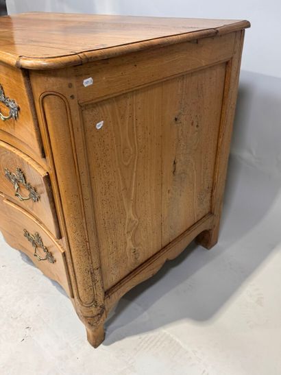Cherry wood chest of drawers with three drawers...