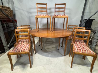 Cherry wood dining room furniture set consisting...