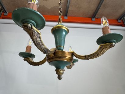 Lustre années 30 à quatre bras de lumière...