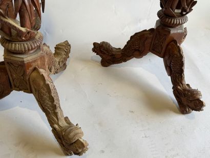 ASIA, 20th century.
Pair of octagonal tripod...