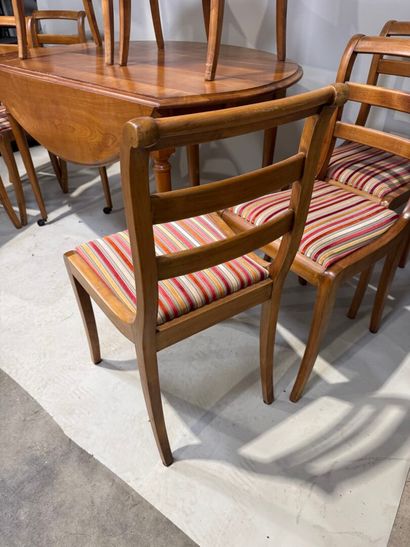 Cherry wood dining room furniture set consisting...