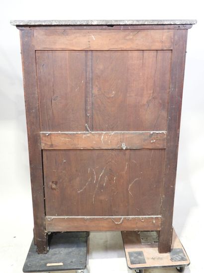Secrétaire droit en bois et placage d'acajou...