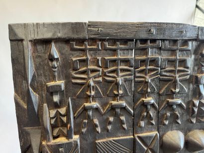 AFRICA, 20th century.
Carved wood door panel...