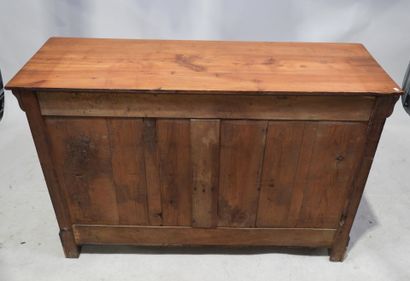 Buffet bas en bois et placage de merisier...