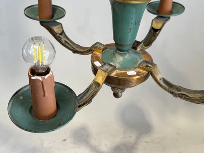 Lustre années 30 à quatre bras de lumière...