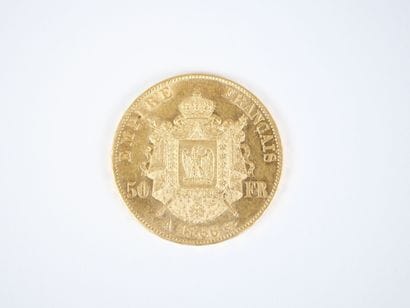 Pièce de 50 francs en or, Napoléon III tête...
