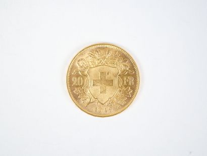 Pièce de 20 francs suisses en or, 1949.