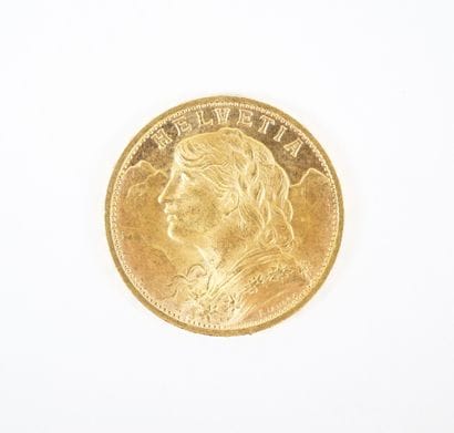 Pièce de 20 francs suisses en or, 1930.