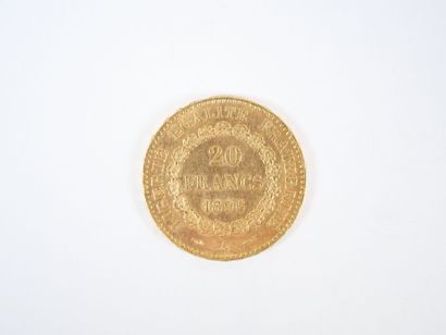 Pièce de 20 francs en or, Génie, 1896 A.