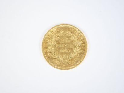 Pièce de 20 francs en or, Napoléon III tête...