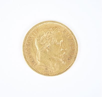 Pièce de 20 francs en or, Napoléon III tête...