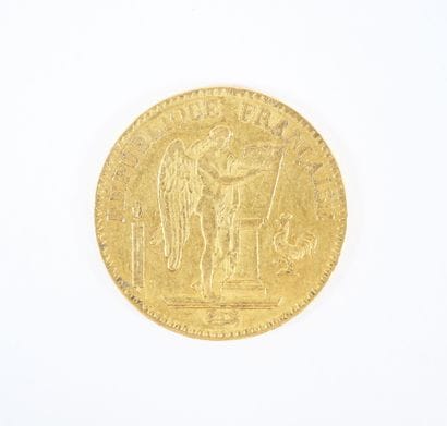 Pièce de 20 francs en or, Génie, 1848 A.