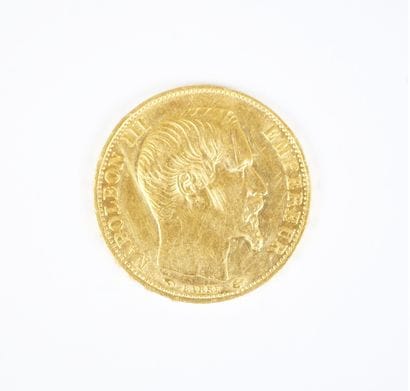 Pièce de 20 francs en or, Napoléon III tête...