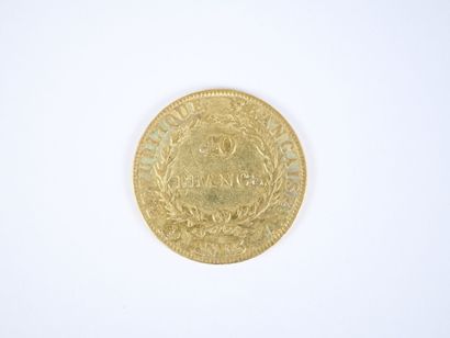 Pièce de 40 francs en or, Napoléon Empereur...