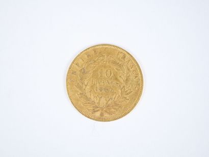Pièce de 10 francs en or, Napoléon III tête...