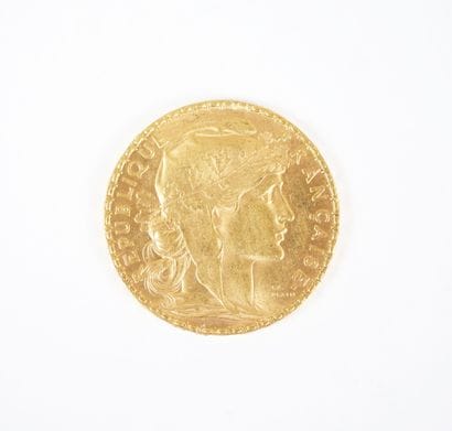 Pièce de 20 francs en or, Marianne, 1907...