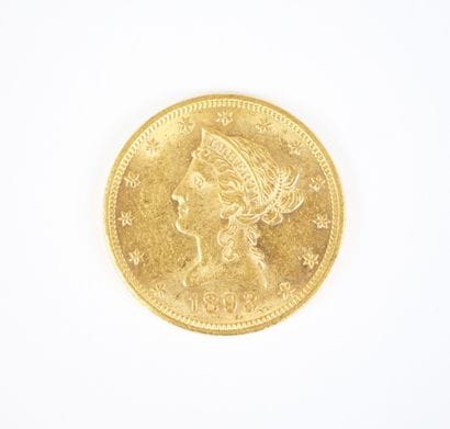 Pièce de 10 dollars US en or, Liberty, 1893,...