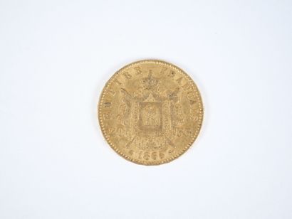 Pièce de 20 francs en or, Napoléon III tête...