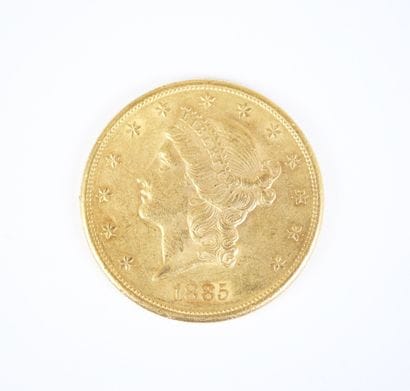 Pièce de 20 dollars US en or, Liberty, 1885,...