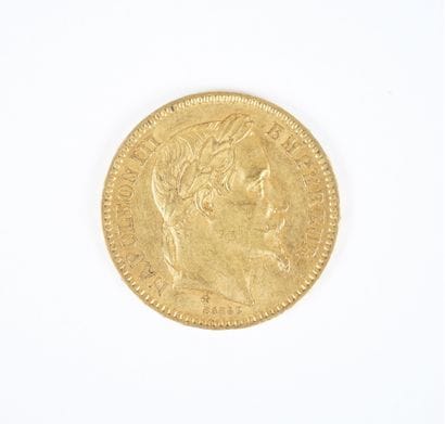 Pièce de 20 francs en or, Napoléon III tête...