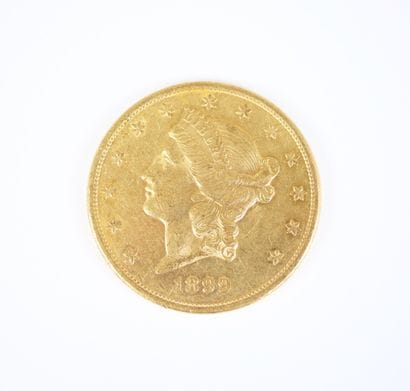 Pièce de 20 dollars US en or, Liberty, 1899,...
