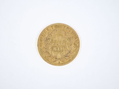 Pièce de 10 francs en or, Napoléon III tête...