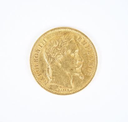 Pièce de 20 francs en or, Napoléon III tête...