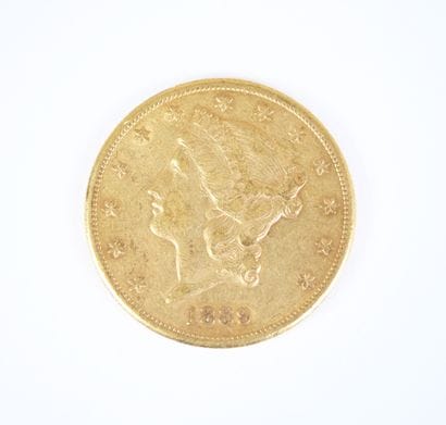 Pièce de 20 dollars US en or, Liberty, 1889,...