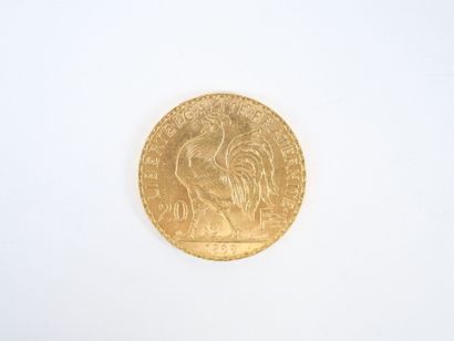 Pièce de 20 francs en or, Marianne, 1899...