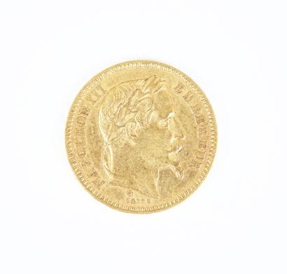 Pièce de 20 francs en or, Napoléon III tête...