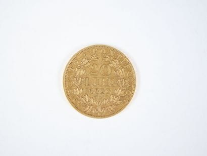 Pièce de 20 lires en or, Pie IX, 1866.