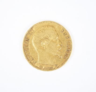 Pièce de 20 francs en or, Napoléon III tête...