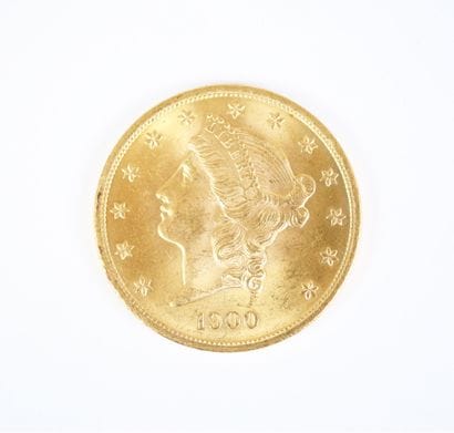 Pièce de 20 dollars US en or, Liberty, 1900,...